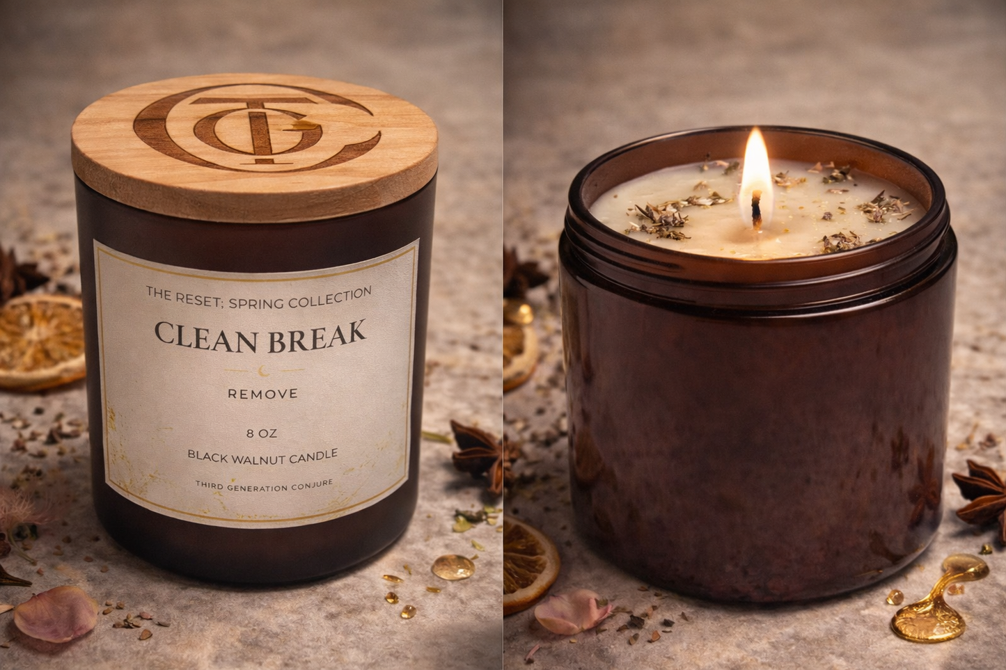 Clean Break: Remove- Black Walnut Candle