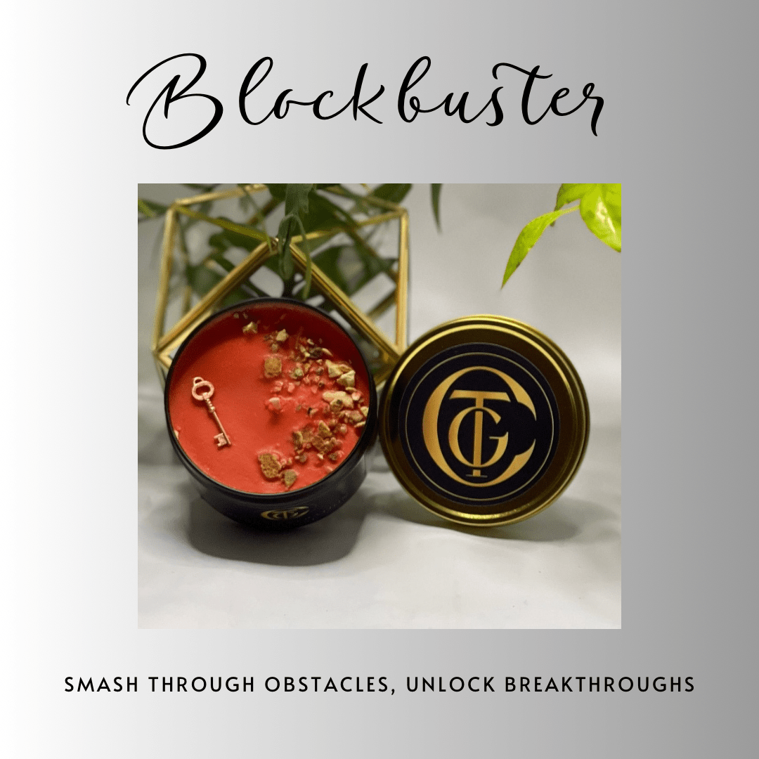 Decorative container with red interior and gold lid featuring a logo, on a light gray background.