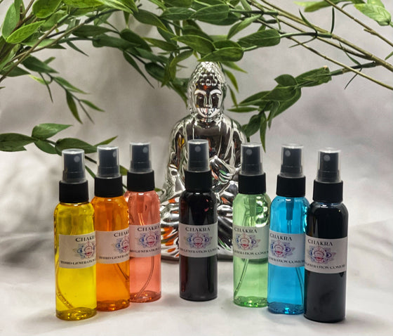 Chakra mists by third generation conjure help you to align all of your chakras. This is used to balance the chakras and open the third eye.